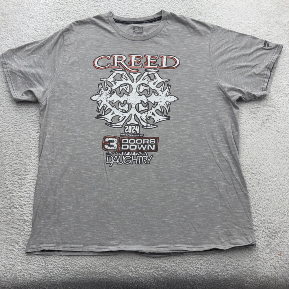 Creed Summer of 99 Tour 2024 T-Shirt Mens 2XL Fanatics 3 Doors Down Daughtry